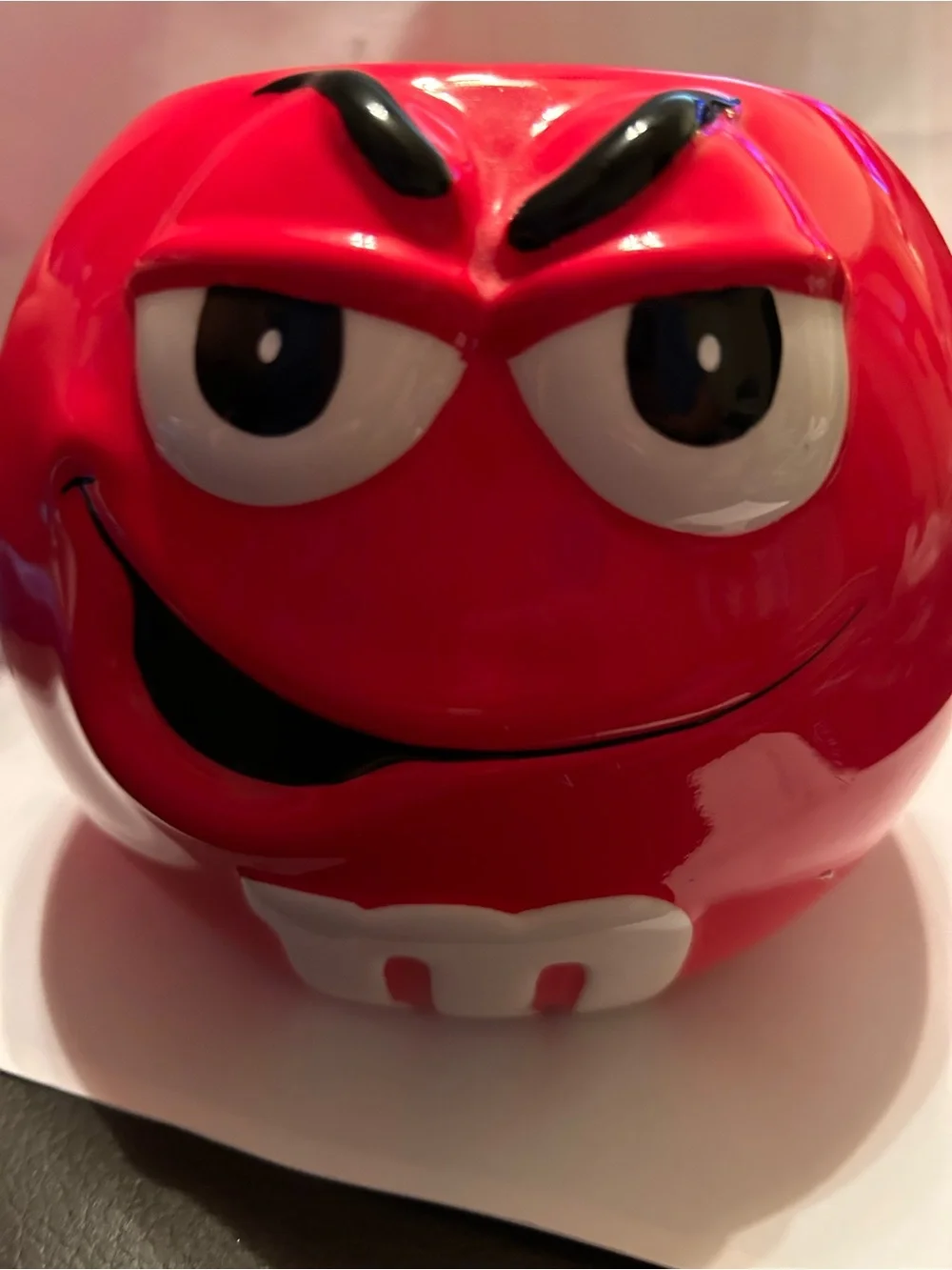 Red M&M Character Candy Jar - Playful Storage Container